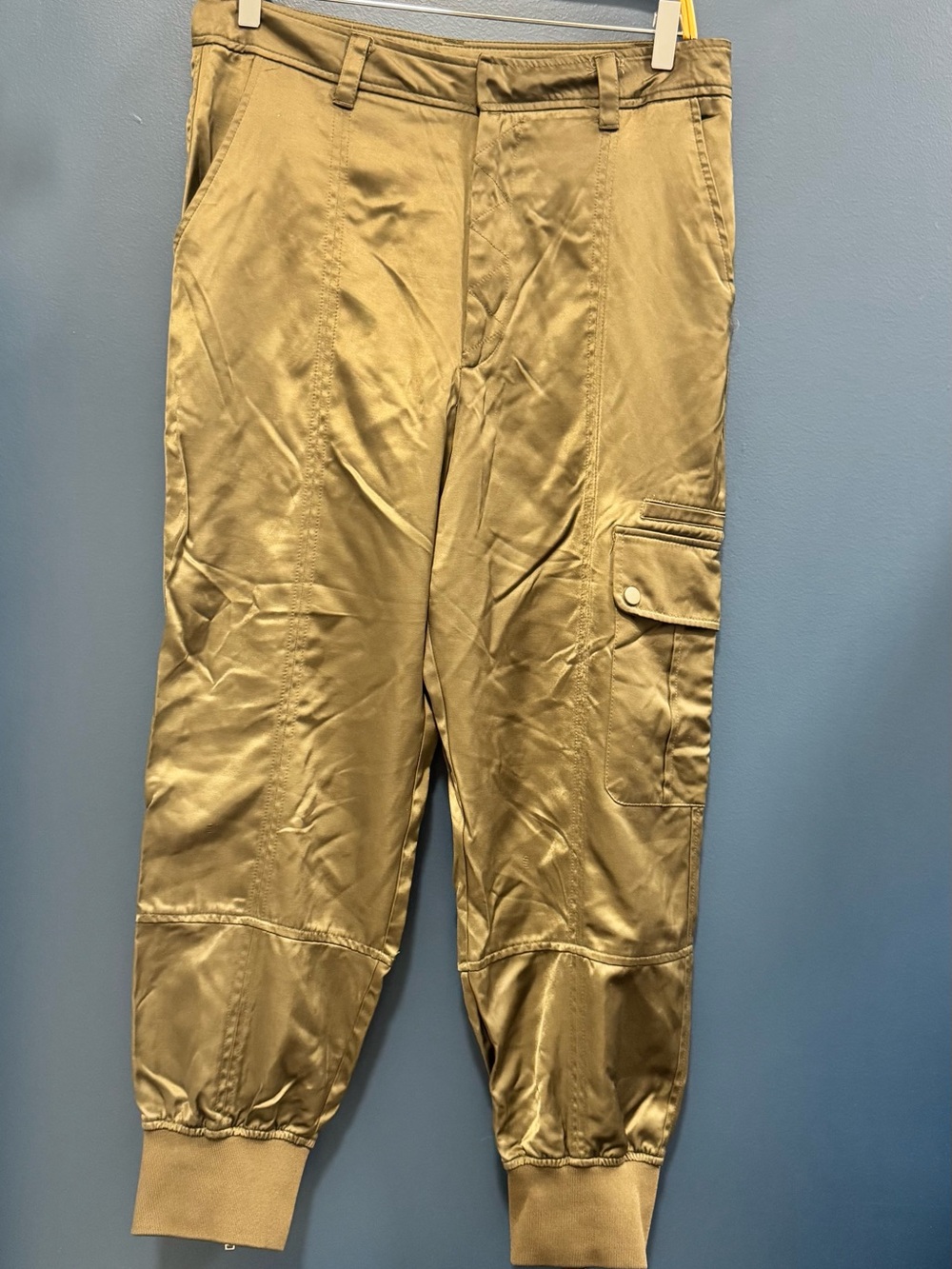Zara Olive-Tan Cargo Jogger Pants